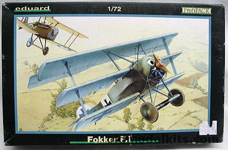 Eduard 1/72 Fokker F.1  Triplane - With Photoetched Parts And Masks - (F-1), 7015 plastic model kit